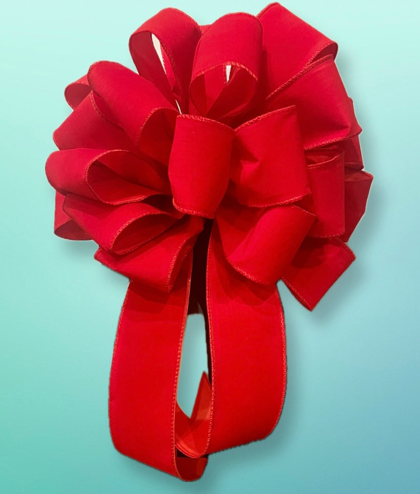 Red Velvet Christmas Bow